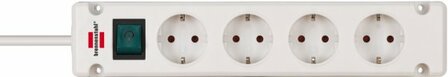 Cavo di prolunga 4 prese bianco 1,5 m h05vv-f 3g1,5