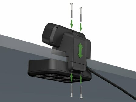Duplex presa da tavolo con protezione da sovratensione, 2x moduli keystone, 9x prese di contatto di protezione, argento nero