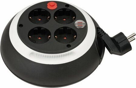Box avvolgicavo CL-S 4-posti nero bianco 3m H05VV-F 3G1,5