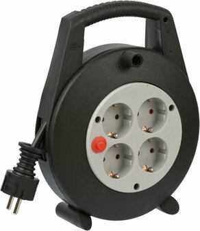 scatola per cavi 4 prese, nero grigio chiaro 5m H05VV-F 3G1,5