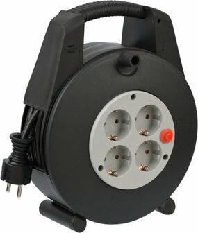 scatola per cavi 4 prese, nero grigio chiaro 15m H05VV-F 3G1,5