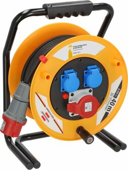 Professional Brobusta CEE 1 IP44 tamburo per cavi 40m H07RN-F 5G1,5
