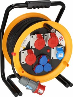 Professional Brobusta CEE 4 IP44 tamburo per cavi per l&#039;industria   per i cantieri 40m H07RN-F 5G2,5