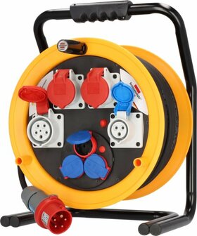 Professional Brobusta CEE 4 IP44 tamburo per cavi per l&#039;industria   per i cantieri 40m H07RN-F 5G2,5