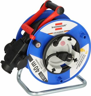 Tamburo del cavo Garant G IP44 38+2m H07RN-F3G1.5 con attacco in gomma triplo