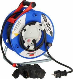 Tamburo del cavo Garant G IP44 38+2m H07RN-F3G1.5 con attacco in gomma triplo
