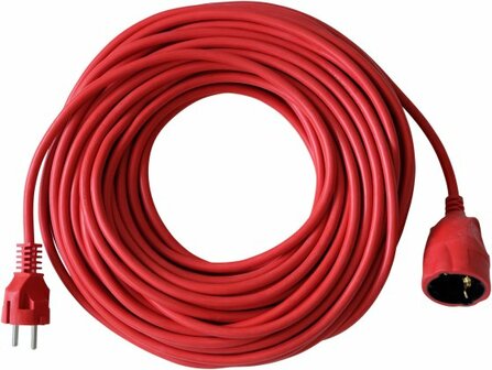 Prolunga in plastica rossa 25m H05VV-F 3G1,5