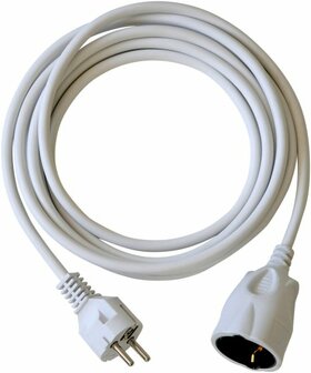 Prolunga in plastica bianca 3m H05VV-F 3G1,5