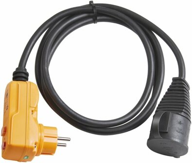 Dispositivo di protezione FI IP44 2m nero H07RN-F 3G1,5