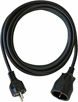 Prolunga in plastica nera 3m H05VV-F 3G1,5