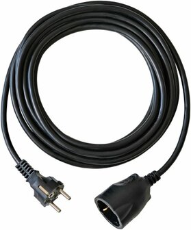 Prolunga in plastica nera 5m H05VV-F 3G1,5