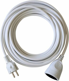 Prolunga in plastica bianca 10m H05VV-F 3G1,5