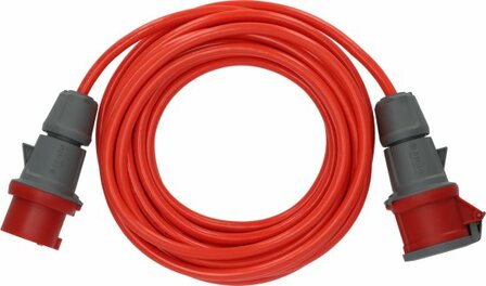 Cavo di prolunga CEE IP44 10m rosso segnale AT-N07V3V3-F 5G1,5 400V 16A