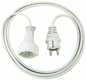 Prolunga in plastica di alta qualita 2m bianco H05VV-F 3G1,5