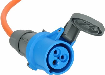 Prolunga CEE IP44 per campeggio marittimo 5m H07RN-F 3G2,5 arancione CEE 230V 16A spine e prese