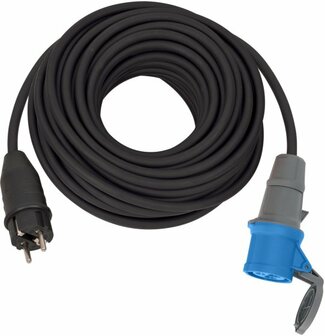 Prolunga CEE 230V IP44 25m H07RN-F 3G2,5 CEE 230V 16A spina con contatto di terra e accoppiamento CEE