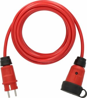 Cavo di prolunga VQ 1110 IP44, 5 m rosso H07BQ-F 3G1,5