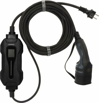 Caricabatterie portatile per veicoli elettrici di tipo 2 con contatto di protezione 2,3KW e cavo da 8 m