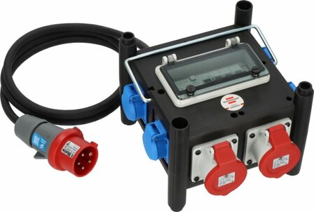 Distributore compatto BSV 3 FI 16 2 IP44 2m H07RN-F 5G2.5 - 2xCEE16A, 5x230V