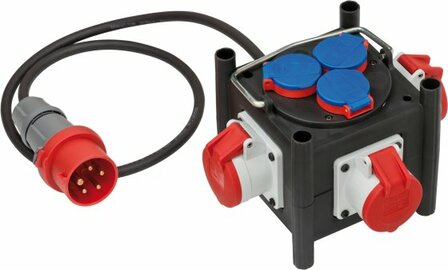 Distributore compattoBSV 3 LS E 16 2 IP44 1m H07RN-F 5G1. 5 3xCEE400V + 3x230V