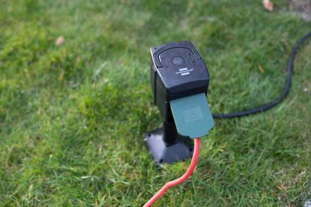 presa da giardino WIFI con puntale di terra e piastra di montaggio IP44 2 volte 10m