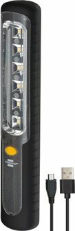 Lampada portatile a LED a batteria HL 300 AD 300lm, con dinamo, gancio, magnete, USB