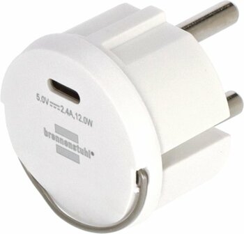 Adattatore di presa USB C 2,4A bianco