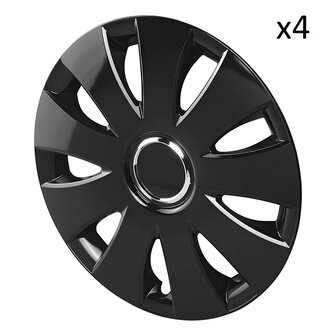 Copricerchi Aura nero 16 pollici&nbsp;x4 pezzi