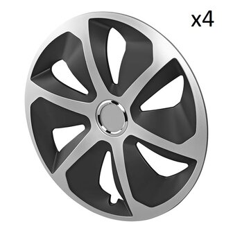 Copriruota Roco argento nero 14 pollici&nbsp;x4 pezzi