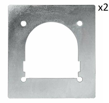 Piastra di montaggio per occhiello singolo 142x132mm x2 pezzi