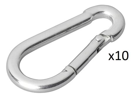 Moschettone in acciaio inox 6x60mm