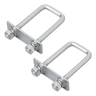Set di 2 pezzi di staffe a U angolari da 40 mm