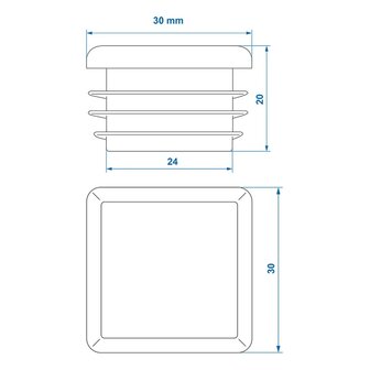 Tappo di trama 30x30mm x10 pezzi