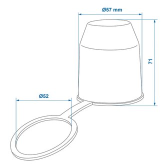 Coprigancio in plastica con anello x5 pezzi
