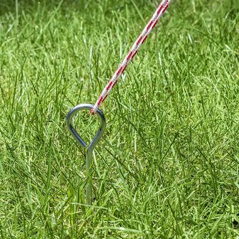 Picchetto per tenda 19cm alluminio con occhiello x10 pezzi