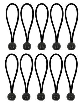 Tenditore tenda elastico 15cm con pallina di plastica - set da 10 pezzi