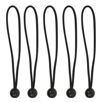 Tenditore tenda elastico 25cm con pallina di plastica - set da 5 pezzi