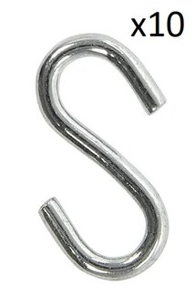 Gancio a S diametro 3mm 2,9x1,3cm x10 pezzi