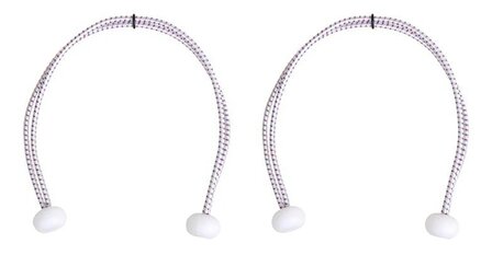 Legatelo con palline in plastica, 2 pezzi in sacchetto, 50 cm, bianco
