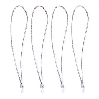 Legatelo con ganci in nylon, 4 pezzi in sacchetto, 35 cm, bianco