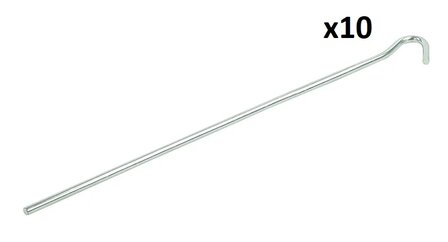 Picchetto per tenda 25 cm in metallo con occhiello aperto x10 pezzi