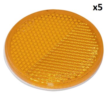 Riflettore arancione 60mm autoadesivo x5 pezzi