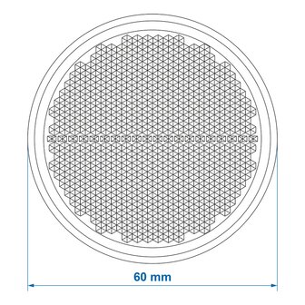 Riflettore rosso 60mm autoadesivo x5 pezzi