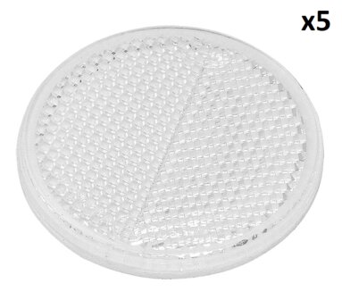 Riflettore bianco 60 mm autoadesivo x5 pezzi