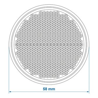 Riflettore rosso 58 mm autoadesivo con piastra di base x5 pezzi