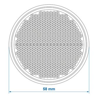Riflettore bianco 58 mm autoadesivo con piastra di base x5 pezzi