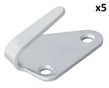 Gancio per corda in metallo 40x45 mm curvo x5 pezzi