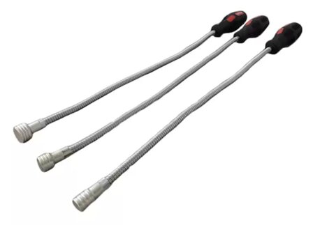 Set di supporti magnetici flessibili e telescopici con specchio d&rsquo;ispezione &ndash; 6 pezzi