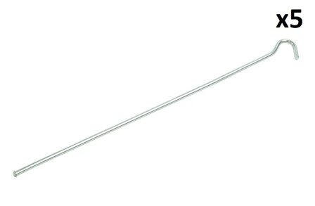 Picchetto da tenda in metallo 30 cm con occhiello aperto &ndash; set da 5 pezzi