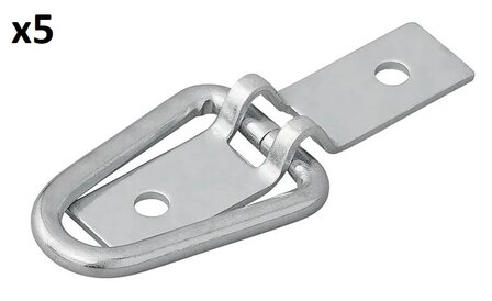 Occhiello di ancoraggio a due pezzi 72 x 16 mm x5 pezzi